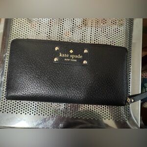 Kate Spade Black and Pink Leather Wallet
